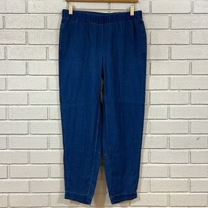 J. Jill pure Jill Indigo Tapered Denim Tencel Pants